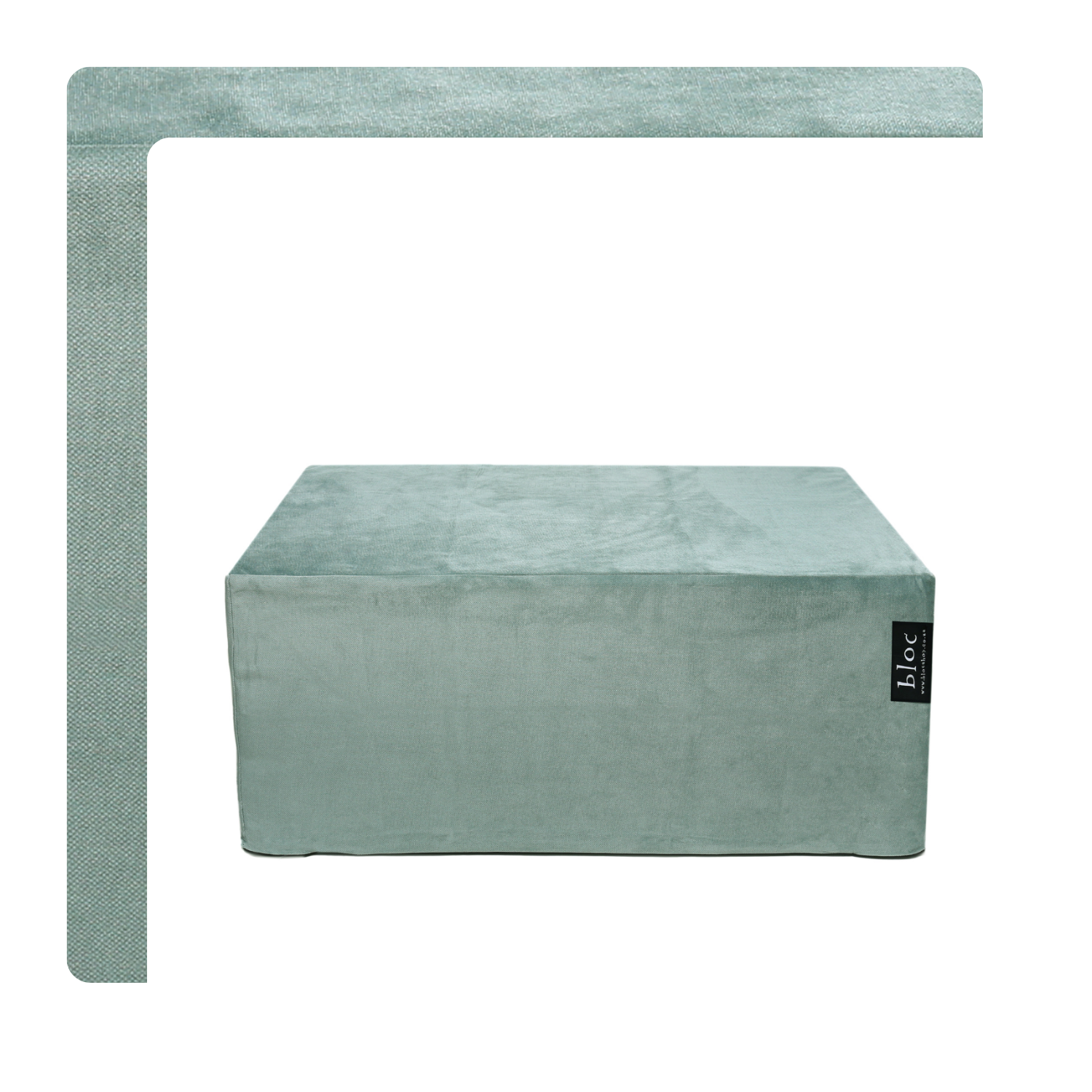 Large Mint Bloc In Velvet