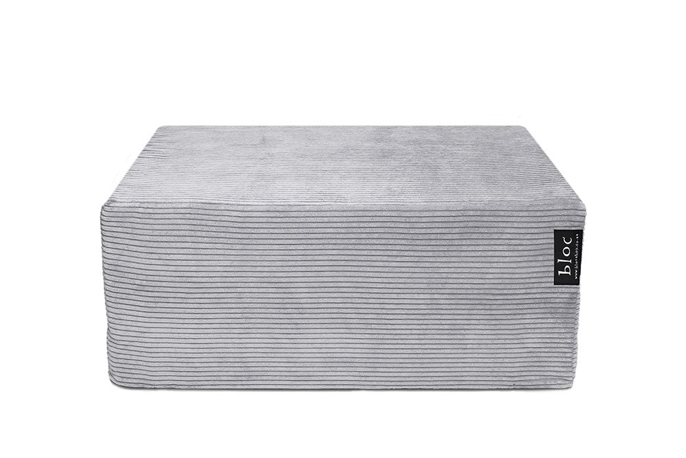 Large Light Grey Bloc In Corduroy